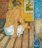 Untitled by Madhav Satwalekar, Oil on canvas, sold Dec 2023