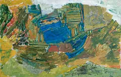 Untitled by Ram Kumar, Acrylic on paper, sold Dec 2023
