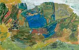 Untitled by Ram Kumar, Acrylic on paper, sold Dec 2023