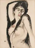 Untitled by Krishnaji Howlaji, Pencil, ink and pastel on paper, sold Dec 2023