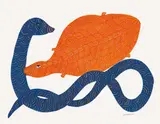 Untitled by Jangarh Singh Shyam, 2001, Acrylic on paper, sold Dec 2023
