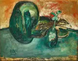Portrait of David Oistrakh by Sadanand K. Bakre, Oil on board, sold Dec 2023