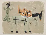 A Pair of Prints by Maqbool Fida Husain, Lithograph on paper, sold Apr 2024
