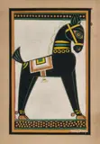 Horse by Jamini Roy, Tempera on card, sold Apr 2024