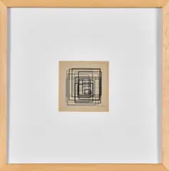 La javà de 24 carrés by Vera Molnár, 1974, Dessin d'ordinateur au plotter sur papier, sold Jun 2026