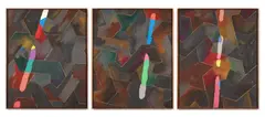 Lumières de Remoulins by Guy de Rougemont, 1983, Huile sur toile (triptyque), sold Jun 2026