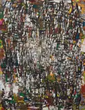 Abstraction fond blanc by Natalia Dumitresco, Huile sur toile, sold Jun 2026