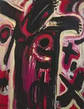 Crucifixion by John Christoforou, 1957, Huile sur panneau, sold Jun 2026