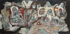 Insurrection des signes by Jacques Doucet, 1976, Huile sur toile, sold Jun 2026