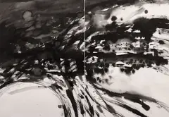 Sans titre by T'ang Haywen, circa 1975, Encre de Chine sur papier (diptyque), sold Jun 2026