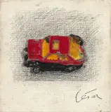 Sans titre by Cesar, 1994, Compression de voiture et mine de plomb sur toile, sold Jun 2026