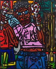 Jélémia Maracassecouille by Robert Combas, 2004, Acrylique sur toile, sold Jun 2026
