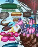 Le monde du ciel by Hervé Di Rosa, Acrylique sur toile, sold Jun 2026