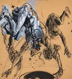 Chute 9/1 by Vladimir Veličković, 1999, Technique mixte sur carton, sold Jun 2026