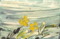 Fleurs by Thanos Tsingos, 1960, Huile sur toile, sold Jun 2026