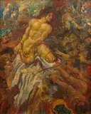 Le torturé – première pensée pour ‘Le Christ aux outrages’, circa 1889 by Henry de Groux, Huile sur toile (Toile d'origine), sold Feb 2026