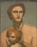 Mère et son enfant by Émile Fabry, Huile sur toile montée sur isorel, sold Feb 2026