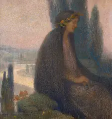 Le Passé by Émile Berchmans, Pastel sur carton, sold Feb 2026