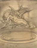 Songe by Léonard Sarluis, Crayon noir et estompe, sold Feb 2026