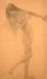 Etude de jeune femme nue by Alexandre Séon, Fusain et estompe, sold Feb 2026