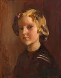 Portrait de Jean Larue enfant by Jean-Gabriel Domergue, Huile sur panneau, sold Feb 2026