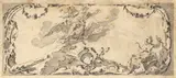Zeus triomphant, projet de vignette by Pierre-Philippe Choffard, Plume et encre de Chine, lavis gris sur traits de crayon, sold Sep 2026
