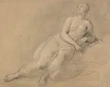 Etude de femme by Henri de Favanne, Crayon noir et rehauts de blanc sur papier brun, sold Sep 2026