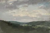 Ensemble de huit paysages et une étude de figure orientale by Adolphe Viollet-le-Duc, Huit huiles sur papiers et une huile sur toile, sold Sep 2026