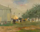 Le giostre a Sant’Elena", Venise by Italico Brass, Huile sur toile (Toile d'origine), sold Sep 2026