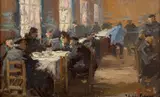 Le réfectoire des vieux, Venise by Italico Brass, Huile sur panneau, sold Sep 2026