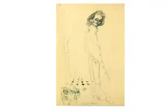 R.a. (1907-1989) by Feliks Topolski, pencil and ink, offered Apr 2020