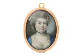 Untitled by Horace Hone, Watercolour on ivory Set in a gold mount with gilt-metal reverse Oval, offered Mar 2020
