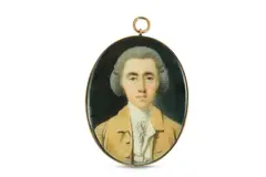 Untitled by William Singleton, Watercolour on ivory Gold frame Oval, offered Mar 2020