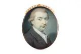 Untitled by Charles Robertson, Watercolour on ivory Gold bracelet clasp frame, with bright cut border Oval, offered Mar 2020