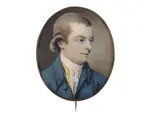 Untitled by Richard Bull, Watercolour on ivory Gold brooch mounted frame with bright-cut edge Oval, offered Mar 2020