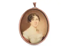 Untitled by John Comerford, Watercolour on ivory Gilt-metal frames Ovals,75mm, offered Mar 2020