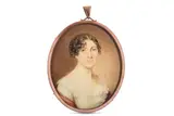 Untitled by John Comerford, Watercolour on ivory Gilt-metal frames Ovals,75mm, offered Mar 2020