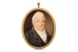 Untitled by John Comerford, Watercolour on ivory Gilt-metal mount, with the original red leather case Oval, offered Mar 2020