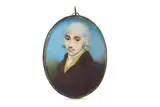 Untitled by George Place, Watercolour on ivory Gilt-metal frame Oval, offered Mar 2020