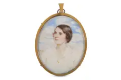 Untitled by E M P, 1915, Watercolour on ivorine Gilt-metal frames Oval, offered Mar 2020