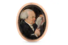 Untitled by John Comerford, Watercolour on ivory Oval, offered Mar 2020