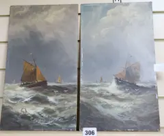 Off Ramsgate' and 'Off Yarmouth by William Hale, oil, sold Apr 2017