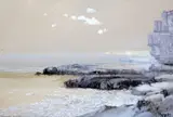 Coastal scenes, Ogmore by Sea by Edgar James Maybery, watercolor, sold Apr 2017