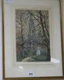 Coloured etching by Luigi Kasimir, etching, sold Apr 2017