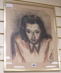 Untitled by Martin Bloch, pastel, sold Apr 2017