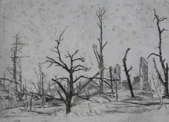 Drypoint etching by William Rothenstein, etching, sold Apr 2017