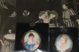 Miniature portrait of Marjory Hawtrey as Elizabeth I and another by Alice May Cook, oil, sold Mar 2017