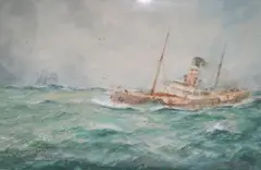 Running Down the Channel by William Minshall Birchall, 1928, watercolour, sold Mar 2017