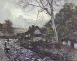 After the rain'signed16 x 20in by Joshua Anderson Hague, oil on canvas, sold Mar 2017