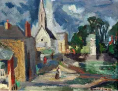 Untitled by Robert Simon, oil, sold Mar 2017